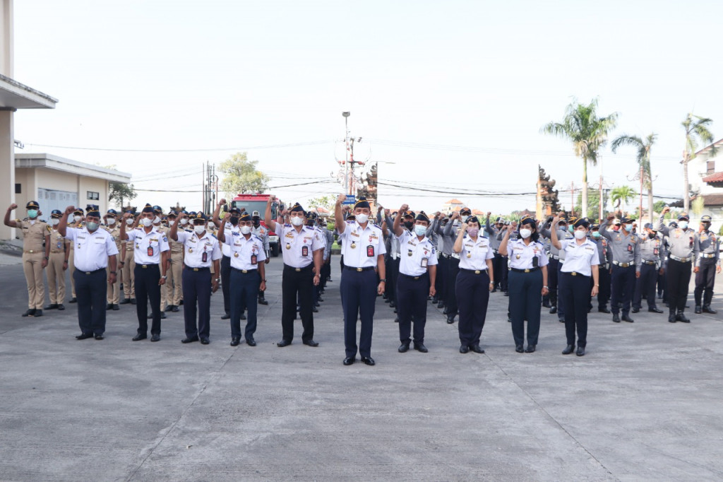 Jelang Hari Raya Idul Fitri, Dishub Badung Laksanakan Apel Gelar Pasukan